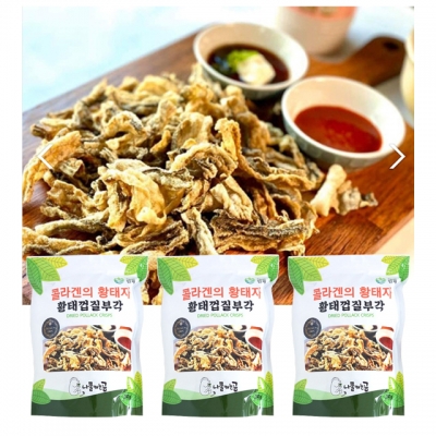 인제로컬푸드,황태껍질부각 3봉 오리지널맛 와사비맛 불닭매운맛 갈릭버터맛 [로컬푸드]