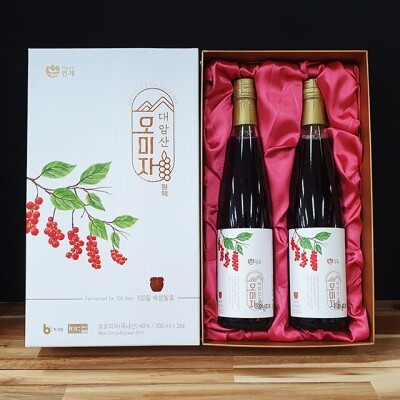 인제로컬푸드,대암산오미자 레드플러스+ 500ml X 2병 오미자원액 [로컬푸드]